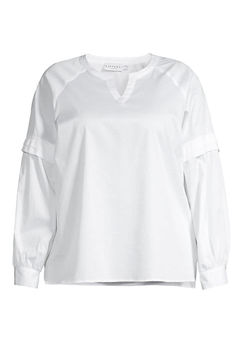 Ruffled Cotton Blouse