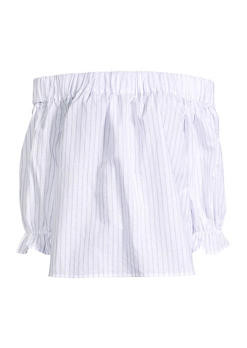 Chic Stripe Off-Shoulder Blouse
