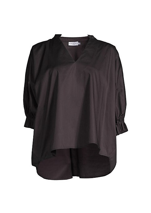 Cotton V-Neck Blouse