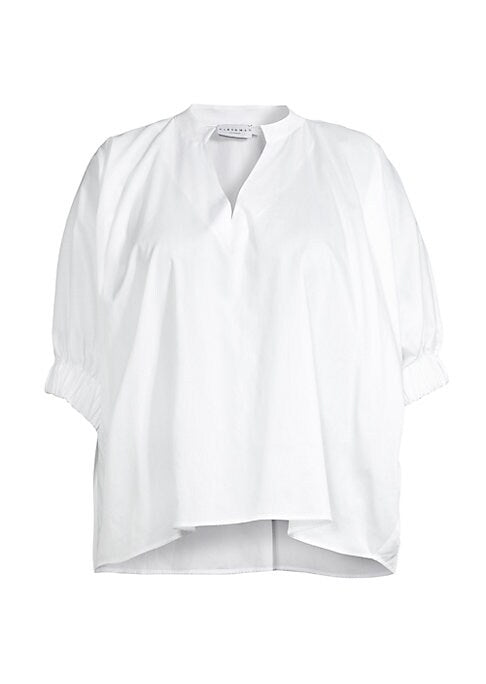 Crisp Cotton Short Sleeve Top