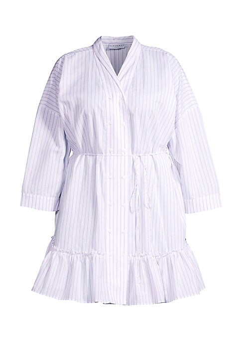 Striped Flounce Caftan Dress