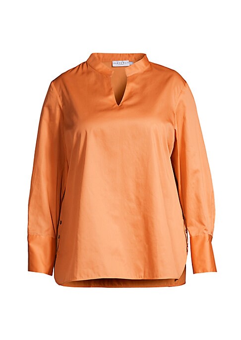 Chic Notched Cotton Top