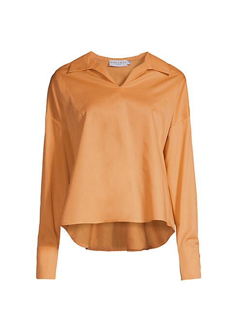 Gathered Back Cotton Blouse