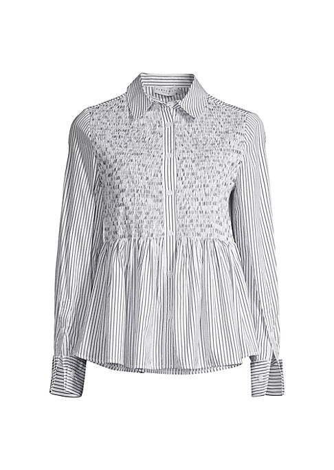 Chic Striped Peplum Top