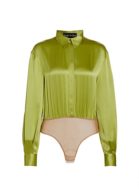 Lustrous Silk Wrap Top