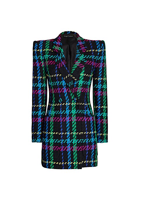 Chic Plaid Blazer Dress