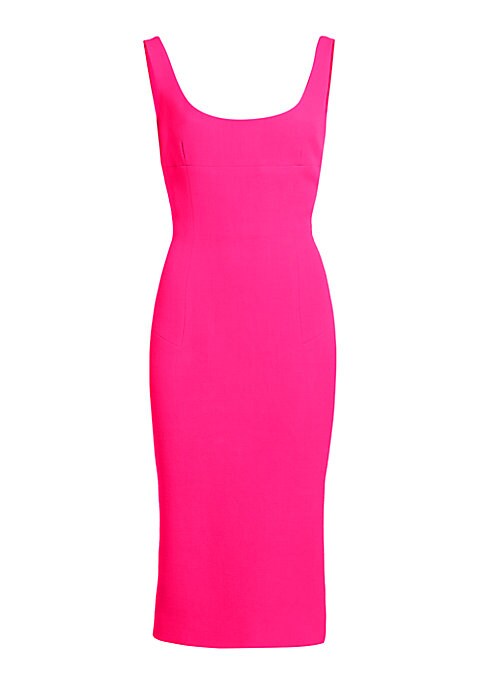 Sculpted Silk-Blend Midi Dress