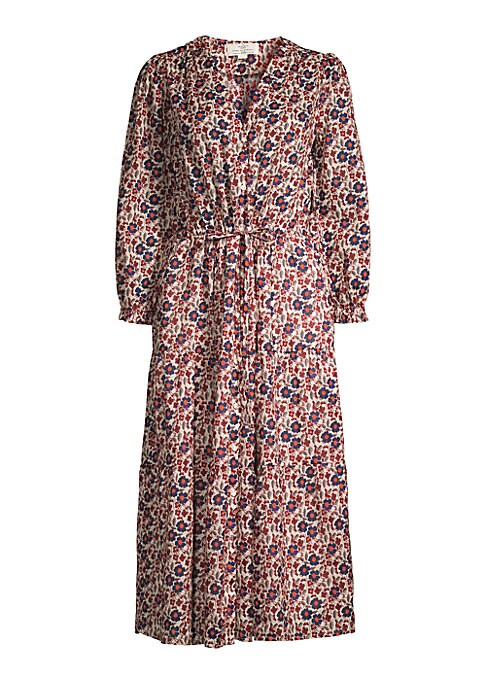 Floral V-Neck Midi Dress
