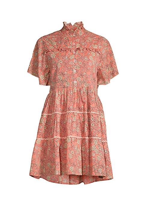 Floral High Neck Dress