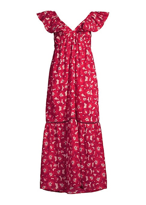 Floral V-Neck Maxi Dress