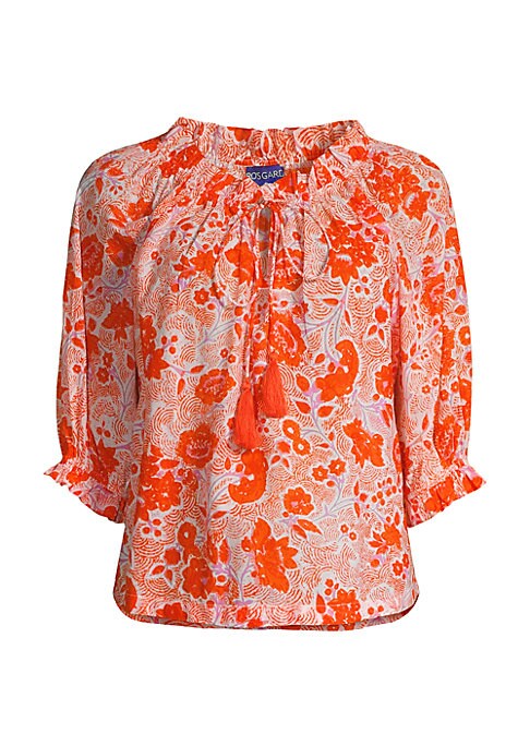 Vibrant Cotton Blouson Top