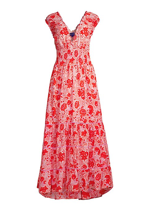 Vibrant V-Neck Maxi Dress