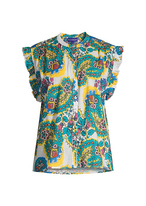 Paisley Ruffle Blouse