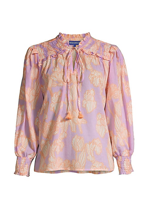 Floral Ruffle Cotton Top