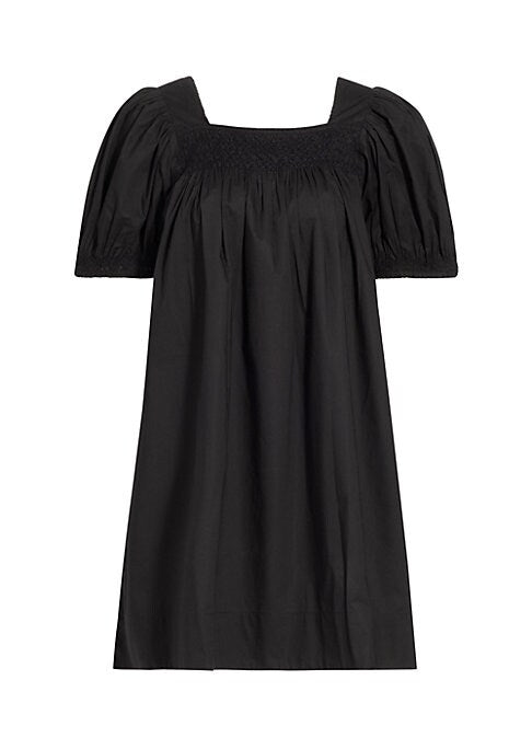 Puff Sleeve Cotton Dress