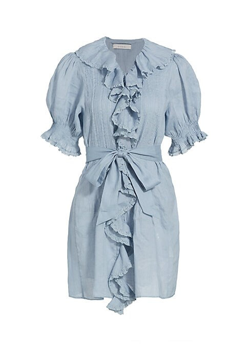Ruffled Puff Sleeve Dress