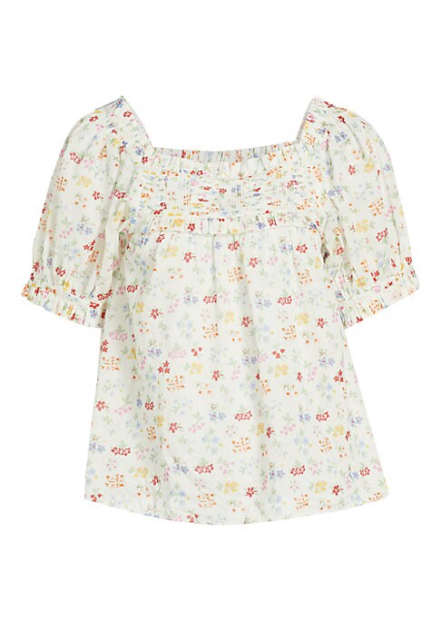 Floral Peasant Top