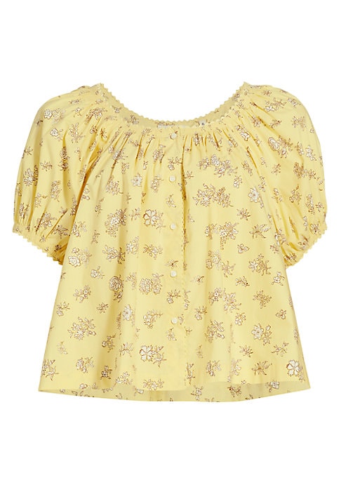 Floral Puff Top