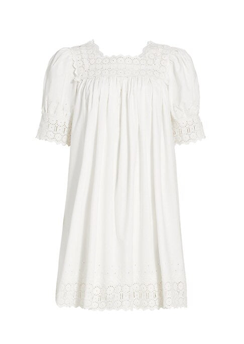 Lace Puff Minidress