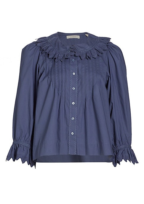 Ruffled Cotton Blouse