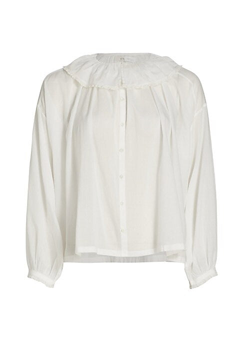 Lace Trim Cotton Top