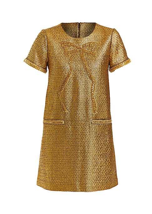 Beaded Bow Mini Dress