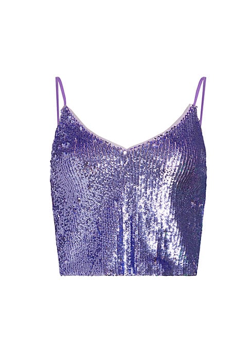 Sparkling V-Neck Crop Top
