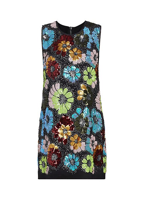 Sparkling Floral Mini Dress