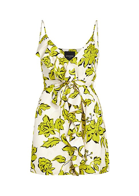 Floral Ruffle Wrap Dress