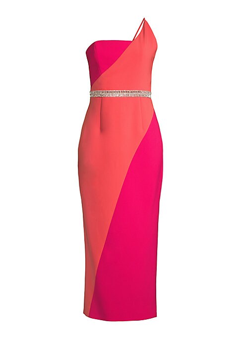 Crystal Colorblock Midi Dress