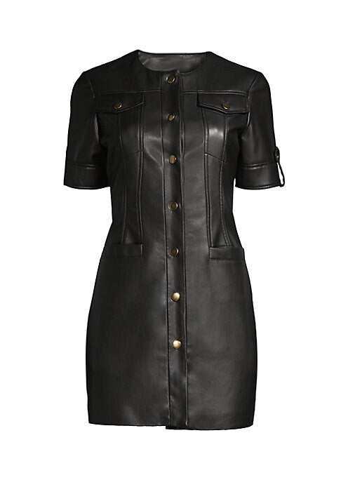 Chic Leather Mini Dress