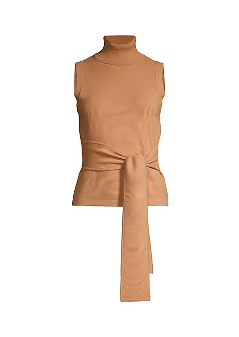 Tied Knit Turtleneck Top