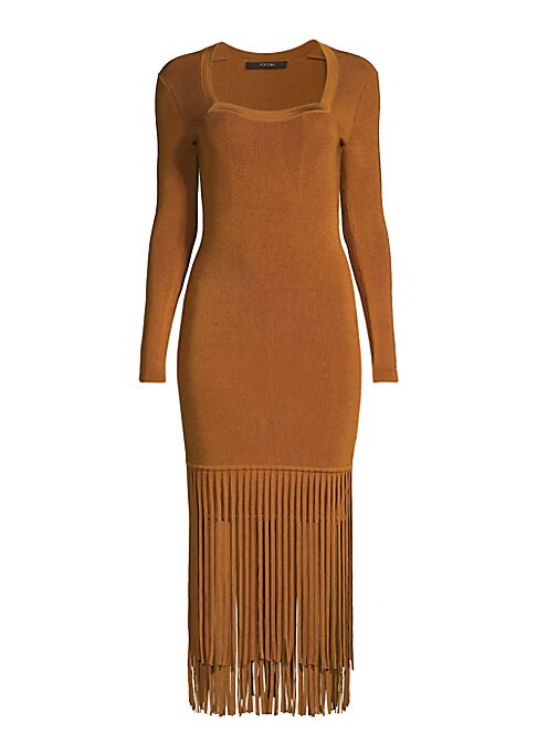 Fringe Elegance Midi-Dress