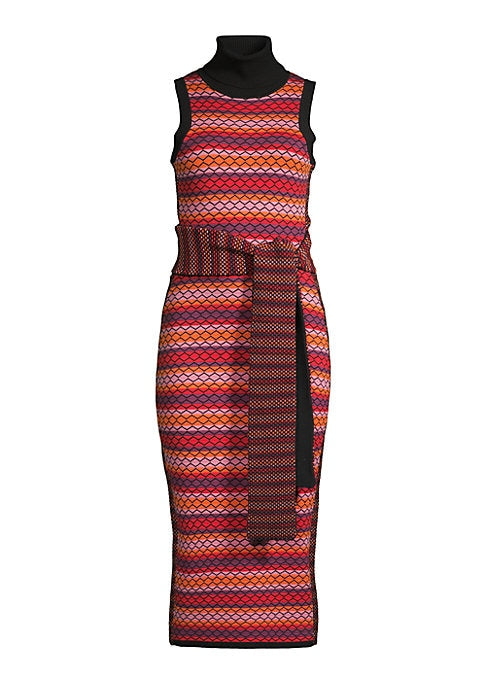 Chic Stripe Midi Dress