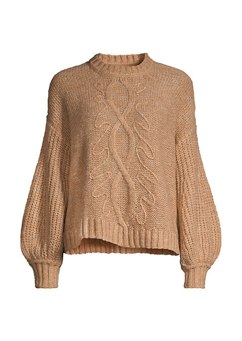 Balloon Sleeve Knit Sweater