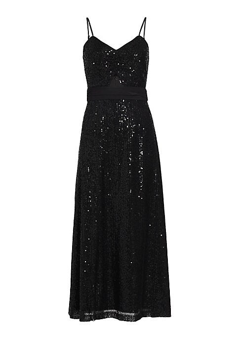 Sparkling Cut-Out Midi Dress
