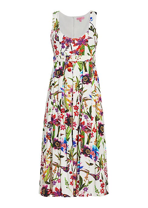 Floral Cinched Midi Dress