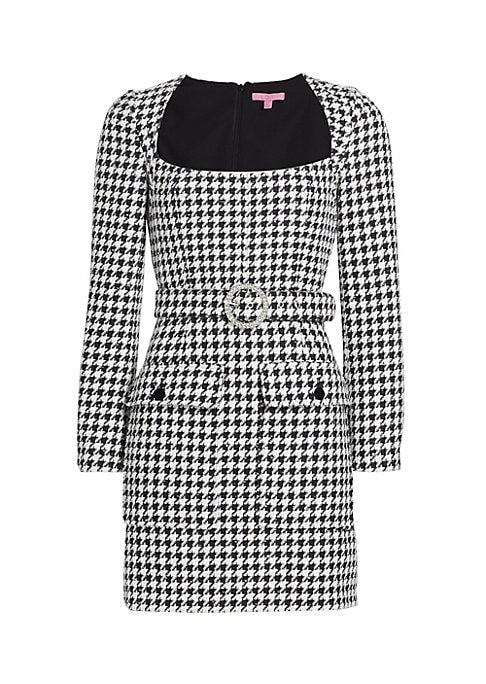 Chic Houndstooth Sheath Dress