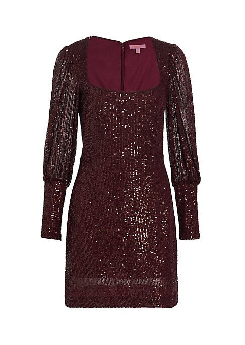 Shimmering Blouson Minidress