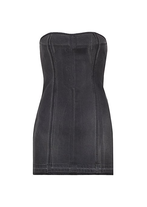 Lace-Up Denim Dress