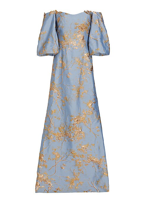 Elegant Jacquard Evening Dress