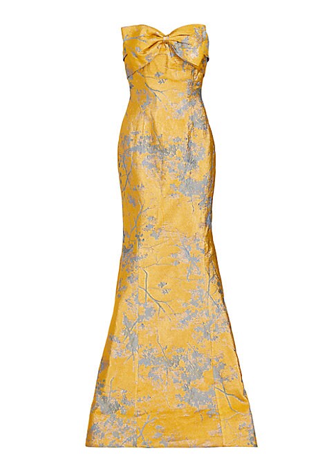 Elegant Bow Jacquard Dress