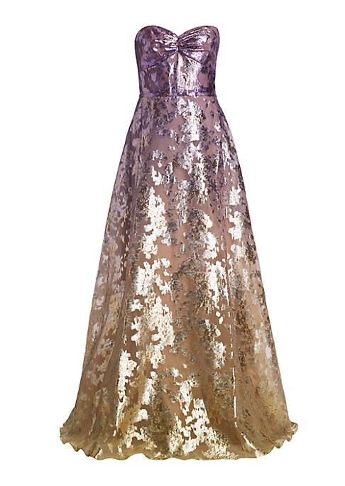 Gradient Glam Strapless Dress