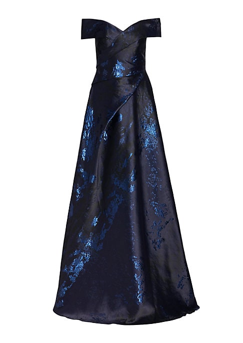 Regal Floral A-Line Gown