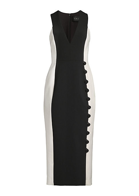 Chic Contrast Sheath Dress
