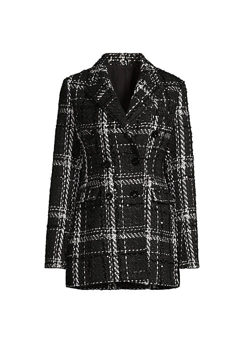 Sequined Plaid Blazer