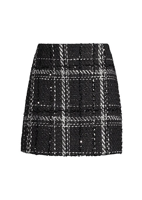 Sparkling Plaid Miniskirt