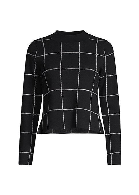 Windowpane Elegance Top