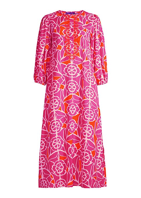 Abstract Print Midi Dress