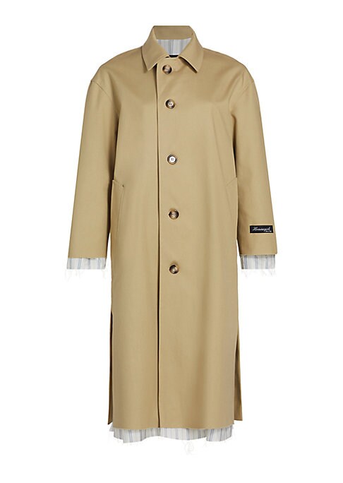 Twill Striped Trench